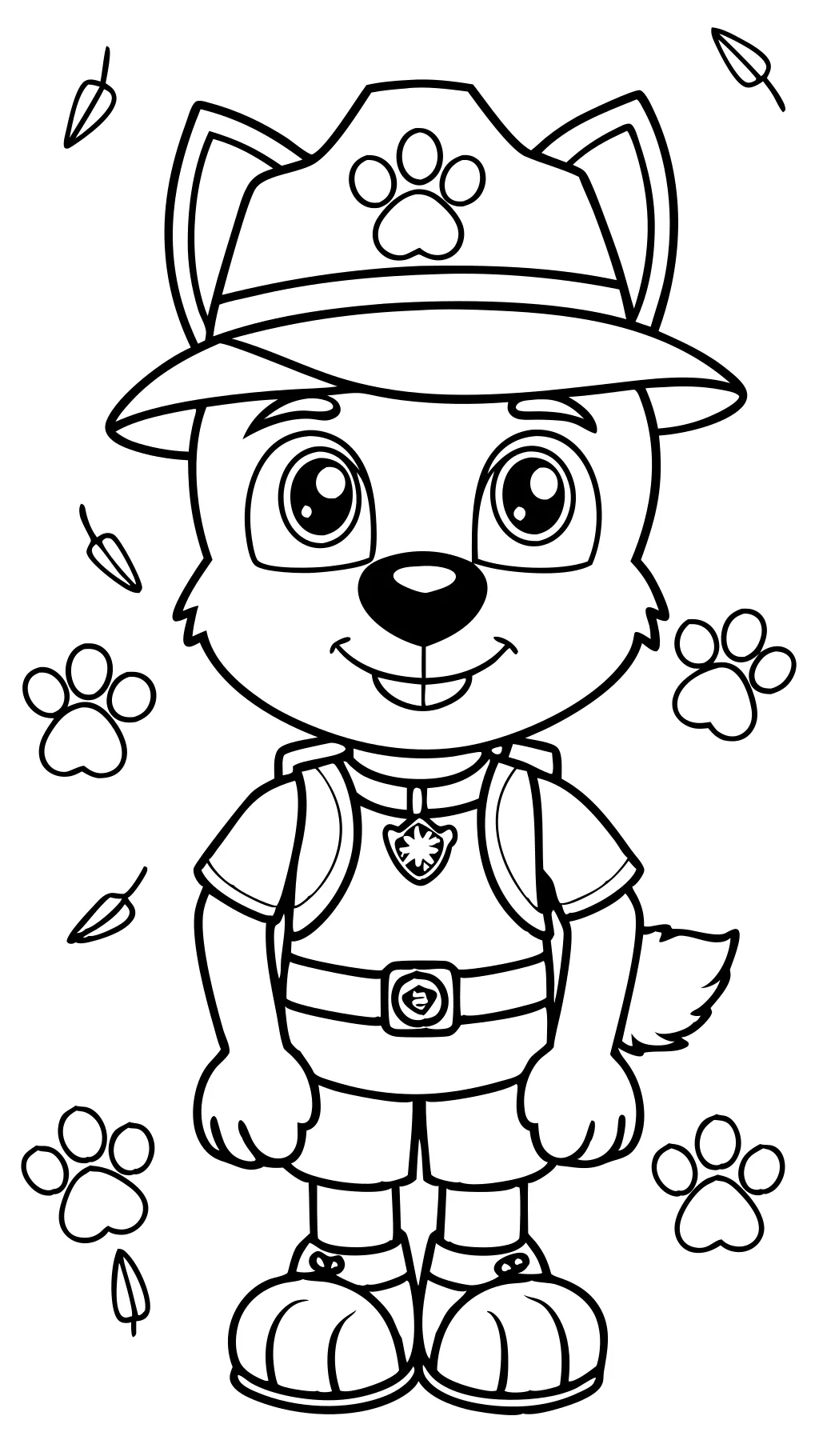 paw patrol tracker coloring pages